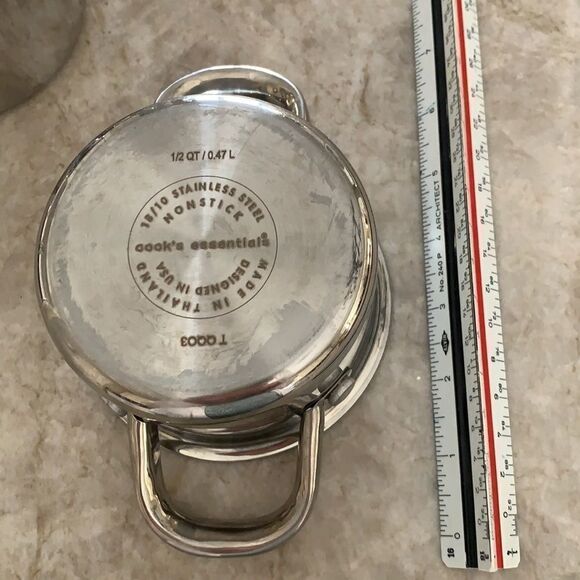 2 Stainless Steel Mini Saucepans - Picture 3 of 3